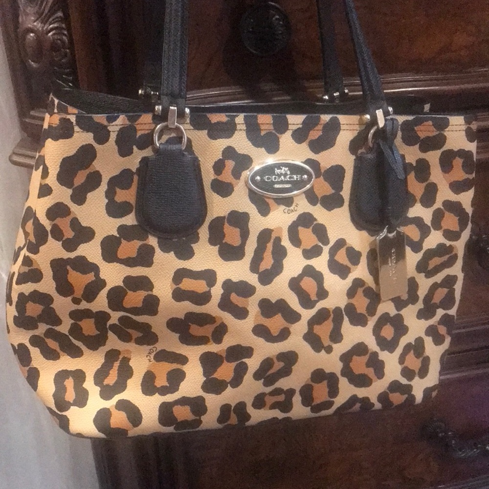 Coach animal print tote